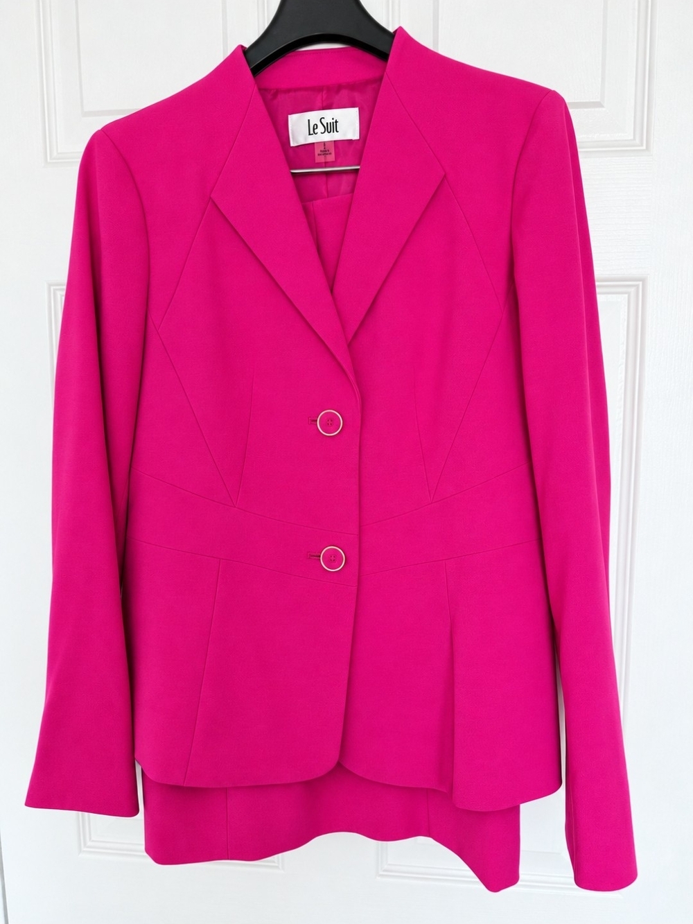 Le Suit Women's Bright Fuchsia Tailored Blazer